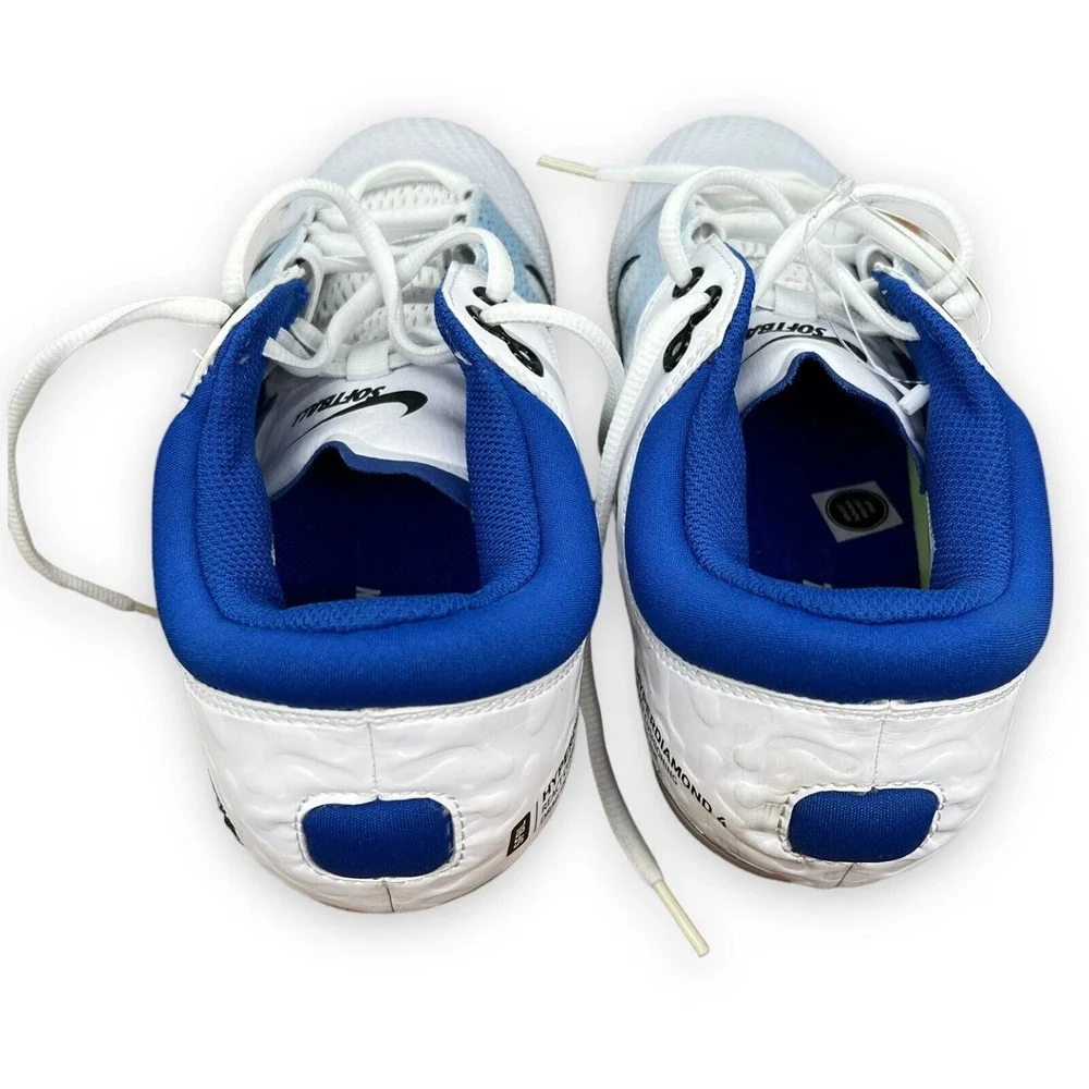 Nike Women's Baseball Cleats Softball Size 9.5 HyperDiamond‎ 4 Elite White Blue